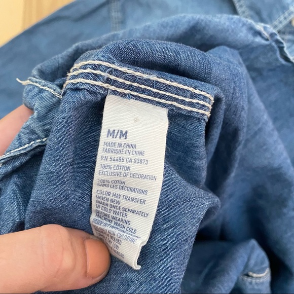 AMERICAN EAGLE Y2K DENIM COLOUR SS SHIRT - Picture 5 of 5